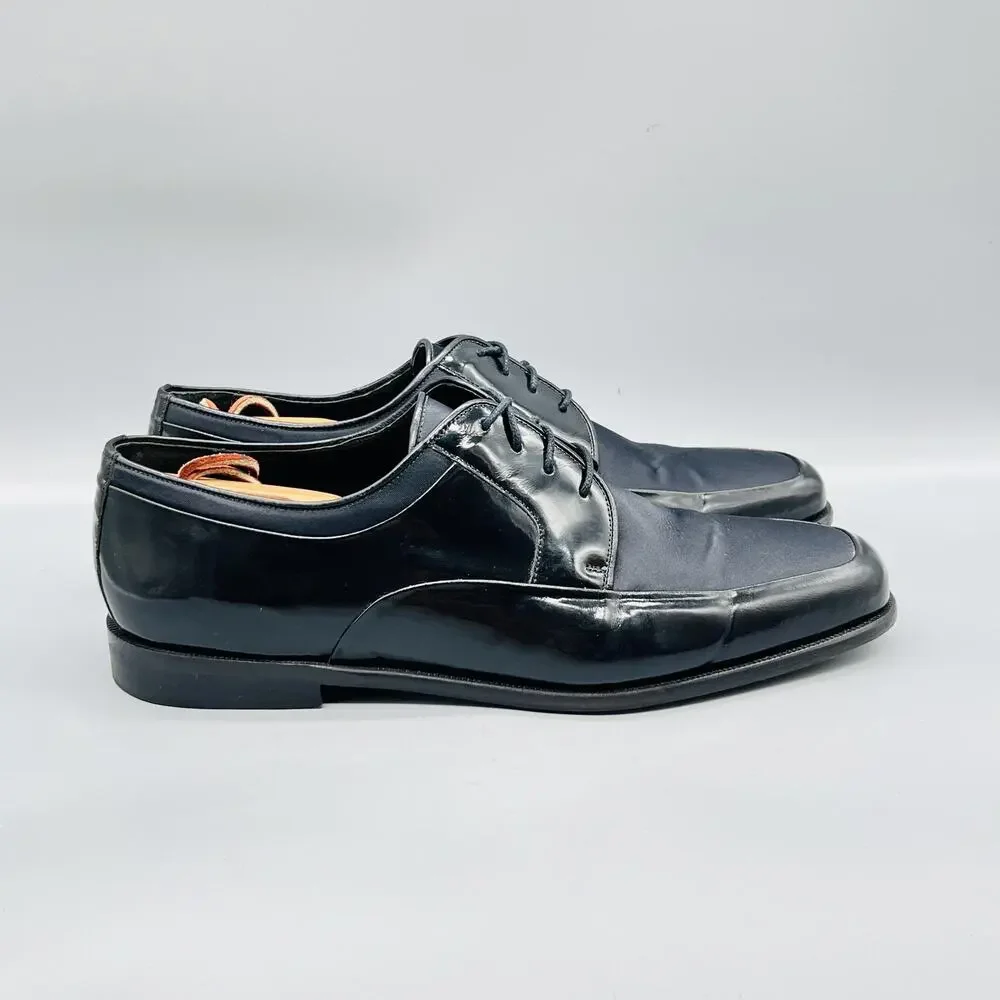 John W. Nordstrom Shoes Mens 11.5 Black Patent Leather Derby Oxford Dress Formal